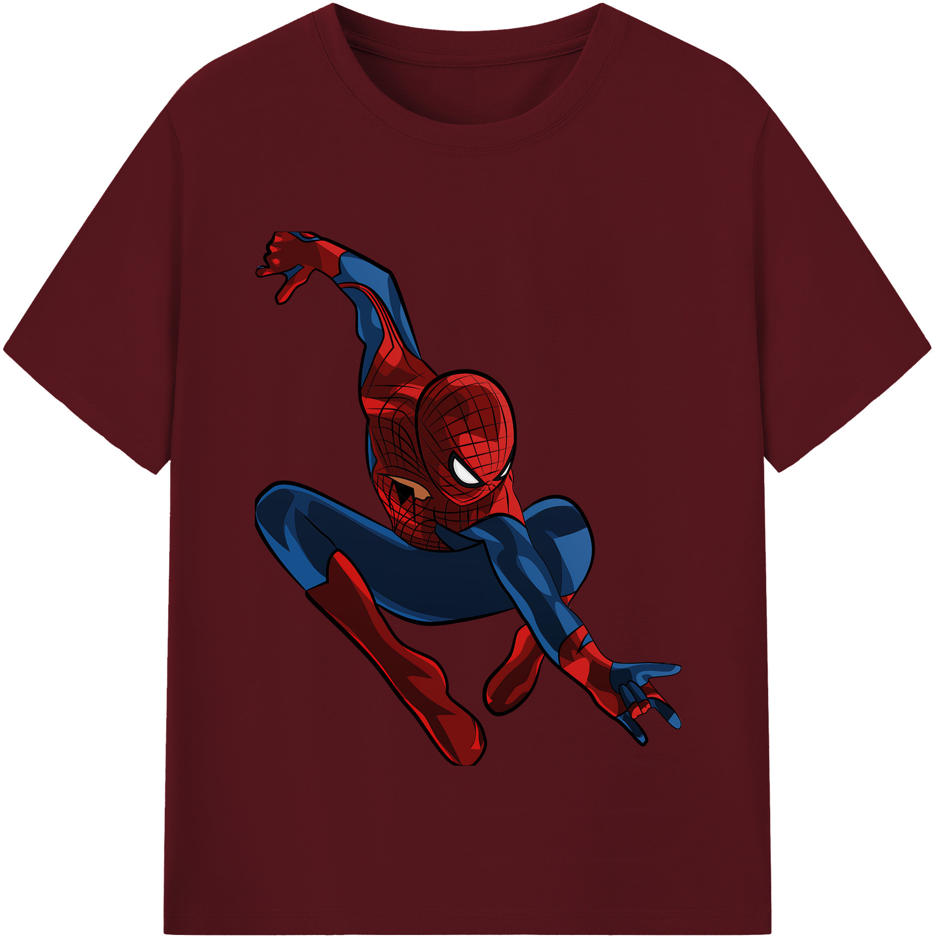 （画像用） Spider Man スパイダーマン 綿100％半袖Tシャツ（フロントプリント）